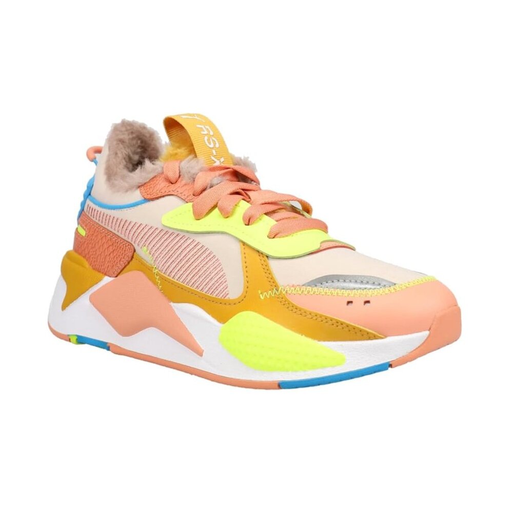 Puma Womens Rs-X Cuddle Lace Up Sneakers Shoes Casual - Beige, Multi - Size 10 M